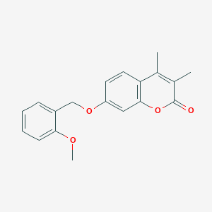 molecular formula C19H18O4 B5722284 7-[(2-methoxybenzyl)oxy]-3,4-dimethyl-2H-chromen-2-one 