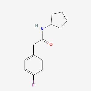 molecular formula C13H16FNO B5722290 N-cyclopentyl-2-(4-fluorophenyl)acetamide 
