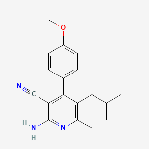 molecular formula C18H21N3O B5722296 2-amino-5-isobutyl-4-(4-methoxyphenyl)-6-methylnicotinonitrile 