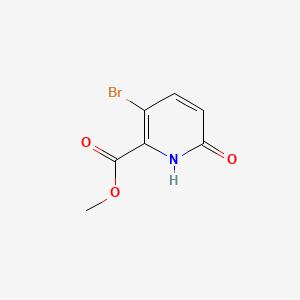 molecular formula C7H6BrNO3 B572230 Methyl 3-bromo-6-hydroxypicolinate CAS No. 1214345-95-5