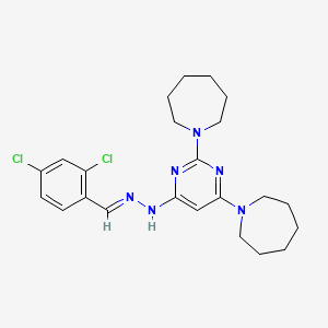 molecular formula C23H30Cl2N6 B5722308 2,4-dichlorobenzaldehyde (2,6-di-1-azepanyl-4-pyrimidinyl)hydrazone 