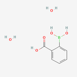 molecular formula C7H11BO6 B572231 2-Carboxyphenylboronic acid dihydrate CAS No. 1257650-88-6