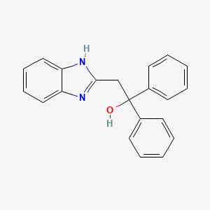 molecular formula C21H18N2O B5722320 2-(1H-benzimidazol-2-yl)-1,1-diphenylethanol 