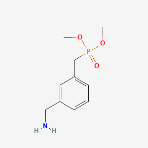 molecular formula C10H16NO3P B572234 [3-(Dimethoxyphosphorylmethyl)phenyl]methanamine CAS No. 1211595-35-5