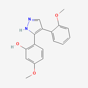 molecular formula C17H16N2O3 B5722359 5-methoxy-2-[4-(2-methoxyphenyl)-1H-pyrazol-3-yl]phenol 