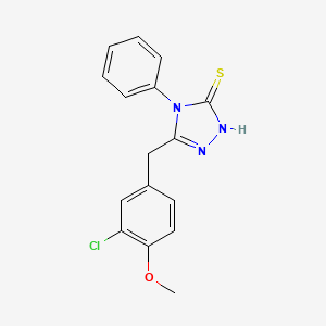 molecular formula C16H14ClN3OS B5722384 5-(3-chloro-4-methoxybenzyl)-4-phenyl-4H-1,2,4-triazole-3-thiol 
