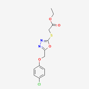 ethyl ({5-[(4-chlorophenoxy)methyl]-1,3,4-oxadiazol-2-yl}thio)acetate