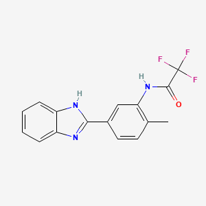 molecular formula C16H12F3N3O B5722415 N-[5-(1H-benzimidazol-2-yl)-2-methylphenyl]-2,2,2-trifluoroacetamide 