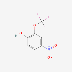 molecular formula C7H4F3NO4 B572242 4-Nitro-2-(trifluoromethoxy)phenol CAS No. 1261753-93-8