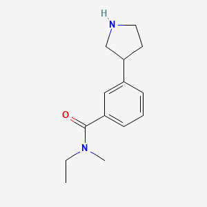 B572244 N-Ethyl-N-methyl-3-(pyrrolidin-3-YL)benzamide CAS No. 1224049-73-3