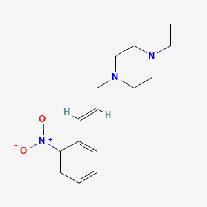 molecular formula C15H21N3O2 B5722446 1-ethyl-4-[3-(2-nitrophenyl)-2-propen-1-yl]piperazine 