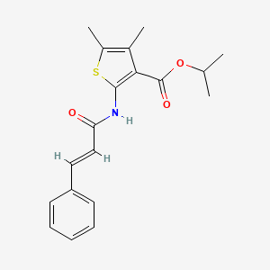 molecular formula C19H21NO3S B5722447 isopropyl 2-(cinnamoylamino)-4,5-dimethyl-3-thiophenecarboxylate 