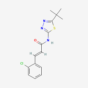 molecular formula C15H16ClN3OS B5722451 N-(5-tert-butyl-1,3,4-thiadiazol-2-yl)-3-(2-chlorophenyl)acrylamide 