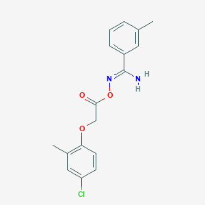 molecular formula C17H17ClN2O3 B5722461 N'-{[(4-chloro-2-methylphenoxy)acetyl]oxy}-3-methylbenzenecarboximidamide 