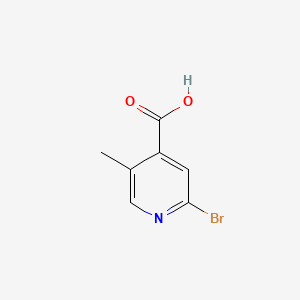 molecular formula C7H6BrNO2 B572247 2-Bromo-5-methylpyridine-4-carboxylic acid CAS No. 1211535-59-9