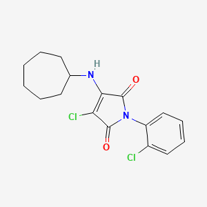 3-chloro-1-(2-chlorophenyl)-4-(cycloheptylamino)-1H-pyrrole-2,5-dione