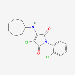 molecular formula C17H18Cl2N2O2 B5722476 3-chloro-1-(2-chlorophenyl)-4-(cycloheptylamino)-1H-pyrrole-2,5-dione 