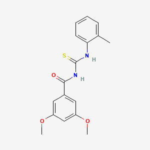 molecular formula C17H18N2O3S B5722479 3,5-dimethoxy-N-{[(2-methylphenyl)amino]carbonothioyl}benzamide 