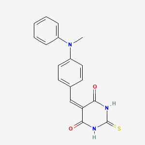 molecular formula C18H15N3O2S B5722483 5-{4-[methyl(phenyl)amino]benzylidene}-2-thioxodihydro-4,6(1H,5H)-pyrimidinedione 