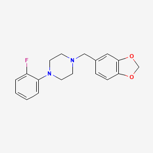 1-(1,3-benzodioxol-5-ylmethyl)-4-(2-fluorophenyl)piperazine