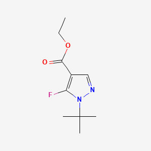 B572252 Ethyl 1-(tert-butyl)-5-fluoro-1H-pyrazole-4-carboxylate CAS No. 1269291-64-6