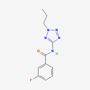 molecular formula C11H12FN5O B5722528 3-fluoro-N-(2-propyl-2H-tetrazol-5-yl)benzamide CAS No. 638146-40-4