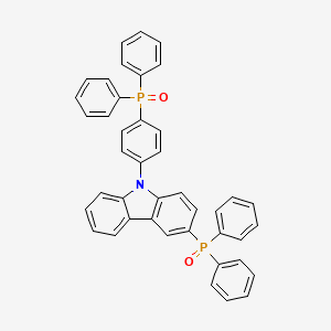 molecular formula C42H31NO2P2 B572253 (4-(3-(Diphenylphosphoryl)-9H-carbazol-9-yl)phenyl)diphenylphosphine oxide CAS No. 1226860-68-9