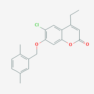 6-chloro-7-[(2,5-dimethylbenzyl)oxy]-4-ethyl-2H-chromen-2-one
