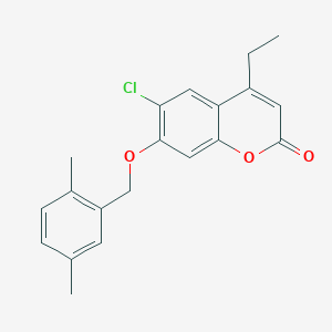 molecular formula C20H19ClO3 B5722545 6-CHLORO-7-[(2,5-DIMETHYLPHENYL)METHOXY]-4-ETHYL-2H-CHROMEN-2-ONE 