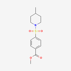 molecular formula C14H19NO4S B5722554 methyl 4-[(4-methyl-1-piperidinyl)sulfonyl]benzoate 