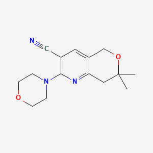 molecular formula C15H19N3O2 B5722569 7,7-dimethyl-2-(4-morpholinyl)-7,8-dihydro-5H-pyrano[4,3-b]pyridine-3-carbonitrile 