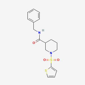 molecular formula C17H20N2O3S2 B5722577 N-benzyl-1-(2-thienylsulfonyl)-3-piperidinecarboxamide 