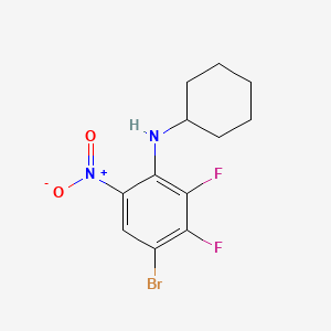molecular formula C12H13BrF2N2O2 B572258 4-溴-N-环己基-2,3-二氟-6-硝基苯胺 CAS No. 1365272-99-6