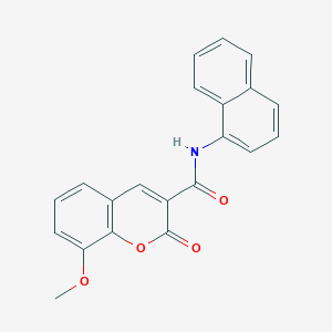 molecular formula C21H15NO4 B5722594 8-methoxy-N-1-naphthyl-2-oxo-2H-chromene-3-carboxamide 