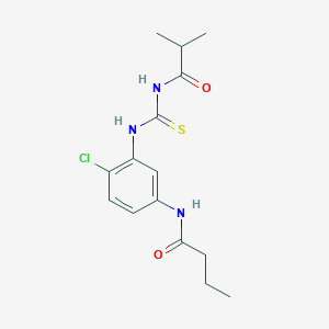 N-(4-chloro-3-{[(isobutyrylamino)carbonothioyl]amino}phenyl)butanamide