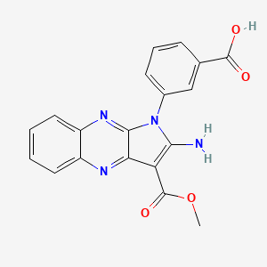 molecular formula C19H14N4O4 B5722609 3-[2-amino-3-(methoxycarbonyl)-1H-pyrrolo[2,3-b]quinoxalin-1-yl]benzoic acid 