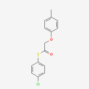 molecular formula C15H13ClO2S B5722621 S-(4-chlorophenyl) (4-methylphenoxy)ethanethioate 