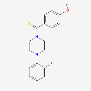 molecular formula C17H17FN2OS B5722625 4-{[4-(2-fluorophenyl)-1-piperazinyl]carbonothioyl}phenol 