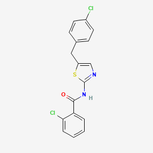 2-chloro-N-[5-(4-chlorobenzyl)-1,3-thiazol-2-yl]benzamide