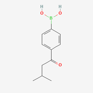 molecular formula C11H15BO3 B572266 4-(3-Methylbutanoyl)phenylboronic acid CAS No. 1256346-29-8