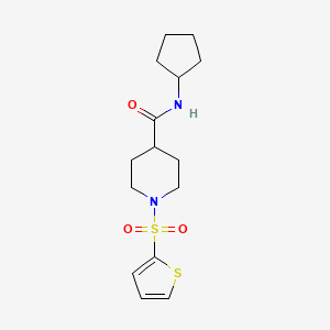 N-cyclopentyl-1-(2-thienylsulfonyl)-4-piperidinecarboxamide