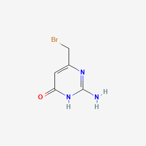molecular formula C5H6BrN3O B572271 2-Amino-6-(bromomethyl)pyrimidin-4-ol CAS No. 1269294-24-7