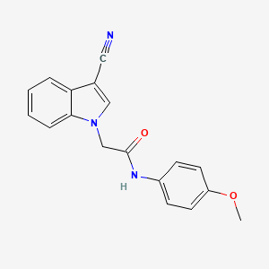 2-(3-cyano-1H-indol-1-yl)-N-(4-methoxyphenyl)acetamide