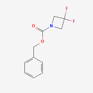 molecular formula C11H11F2NO2 B572276 Benzyl 3,3-difluoroazetidine-1-carboxylate CAS No. 1255666-58-0