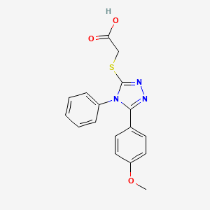 molecular formula C17H15N3O3S B5722766 {[5-(4-methoxyphenyl)-4-phenyl-4H-1,2,4-triazol-3-yl]thio}acetic acid CAS No. 18204-66-5