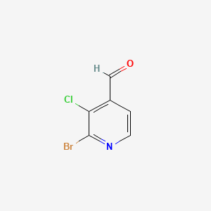 molecular formula C6H3BrClNO B572277 2-Bromo-3-chloropyridine-4-carboxaldehyde CAS No. 1224604-18-5