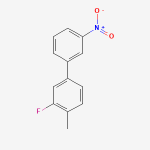 molecular formula C13H10FNO2 B572278 2-氟-1-甲基-4-(3-硝基苯基)苯 CAS No. 1355247-53-8