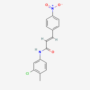 molecular formula C16H13ClN2O3 B5722782 N-(3-chloro-4-methylphenyl)-3-(4-nitrophenyl)acrylamide 