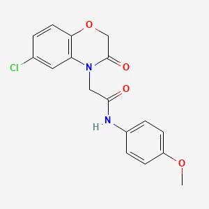 molecular formula C17H15ClN2O4 B5722789 2-(6-chloro-3-oxo-2,3-dihydro-4H-1,4-benzoxazin-4-yl)-N-(4-methoxyphenyl)acetamide 