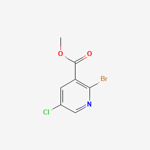 molecular formula C7H5BrClNO2 B572282 Methyl 2-bromo-5-chloronicotinate CAS No. 1214324-95-4